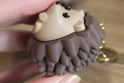 HedgeHog Fidget Clicker Toy Keychain
