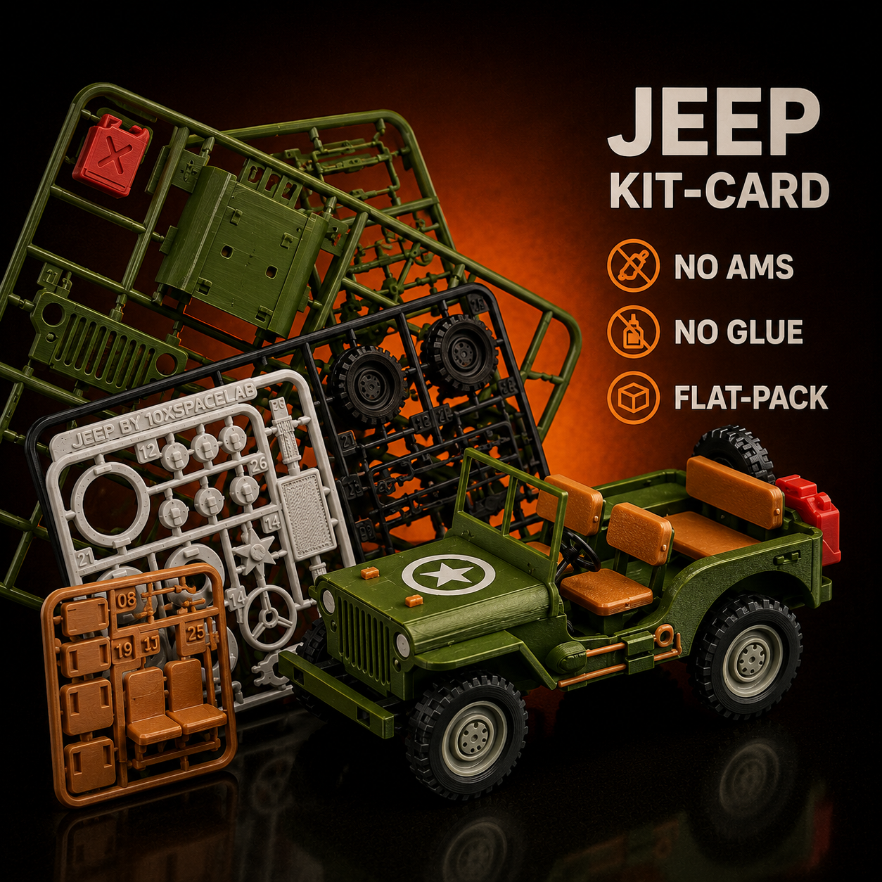 Jeep - Easy Assembly Car Kit Card - MAG-CRT-008 - MAG-CRT-008 (1)