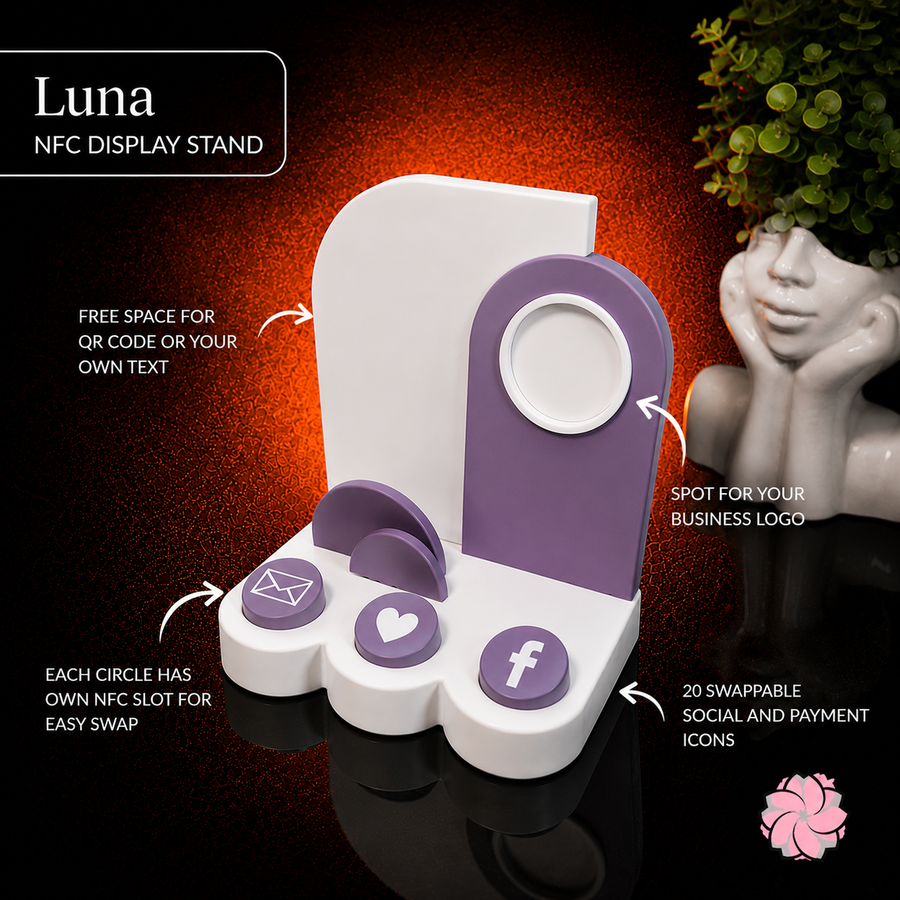 Luna - Display Stand with NFC Tags and Custom Logo - MAG-NFC-002 - MAG-NFC-002 (2)