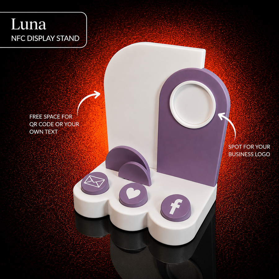 Luna - Display Stand with NFC Tags and Custom Logo - MAG-NFC-002 - MAG-NFC-002 (3)
