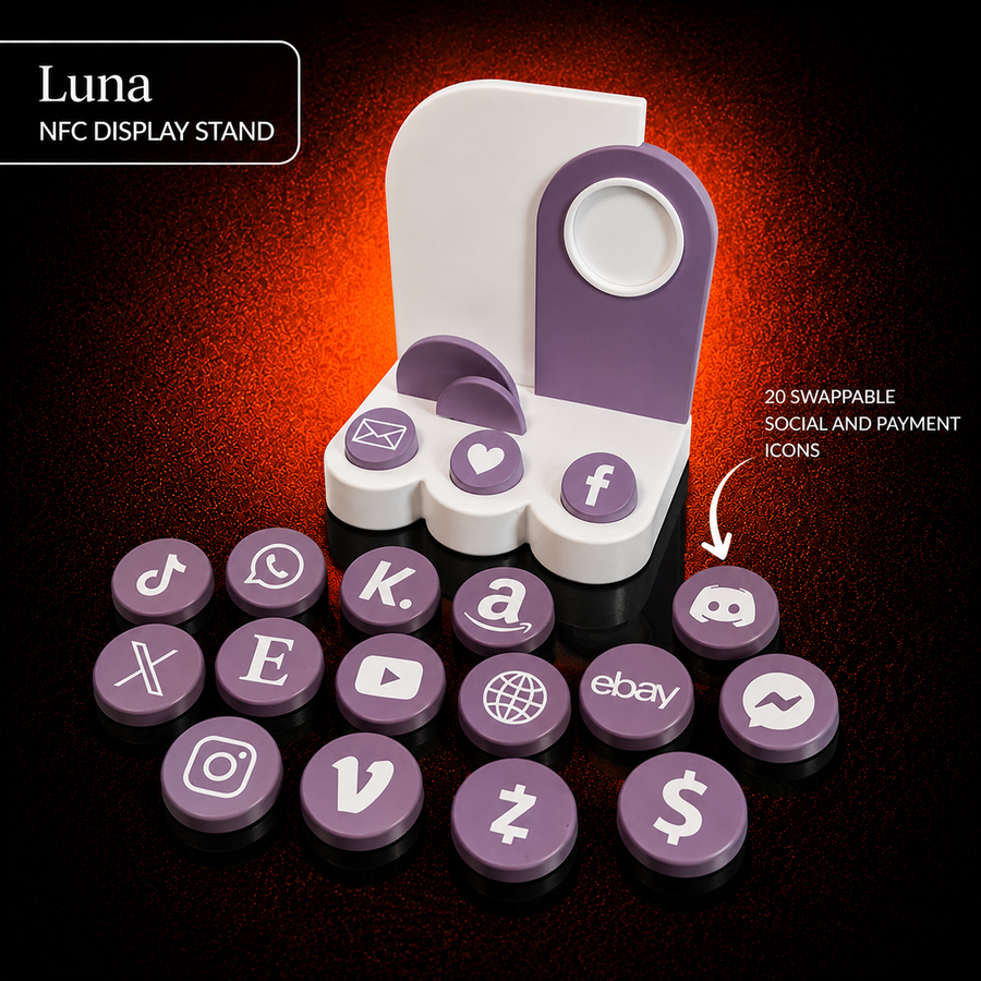 Luna - Display Stand with NFC Tags and Custom Logo - MAG-NFC-002 - MAG-NFC-002 (4)