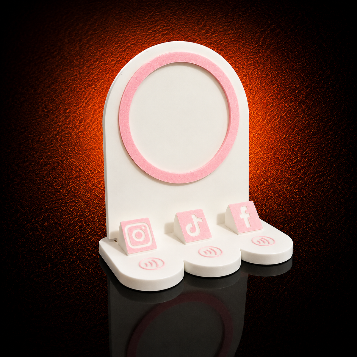 Social Media Display Stand with NFC Tags and Custom Logo - MAG-NFC-003 - MAG-NFC-003 (5)
