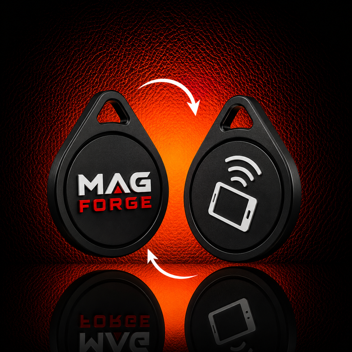 Custom Logo Drop Shaped NFC Tag Keychain - MAG-NFC-005 - MAG-NFC-005 (2)