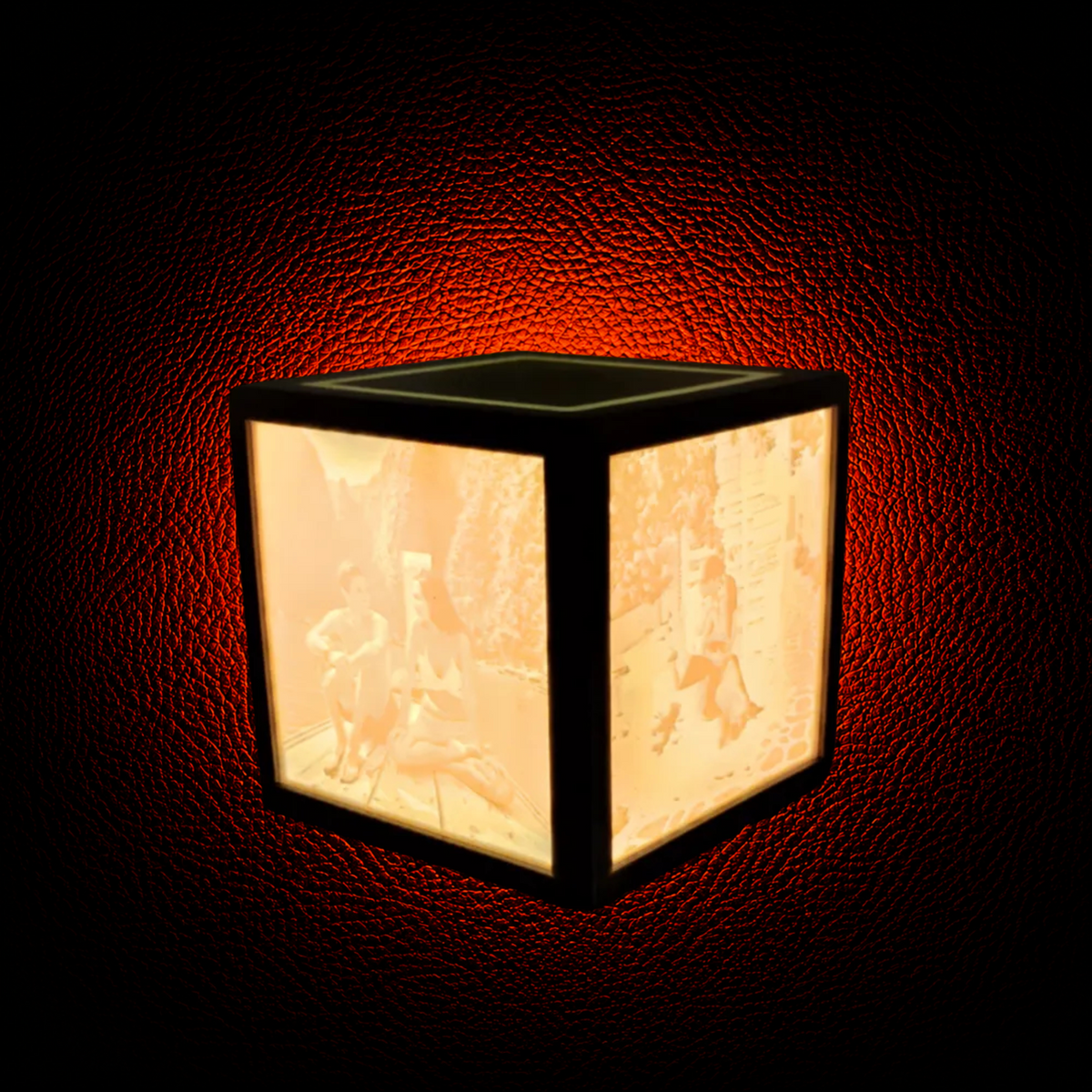 Lithophane Custom Photos Cube Lamp with LED Light - MAG-PRS-003 - MAG-PRS-003 (2)