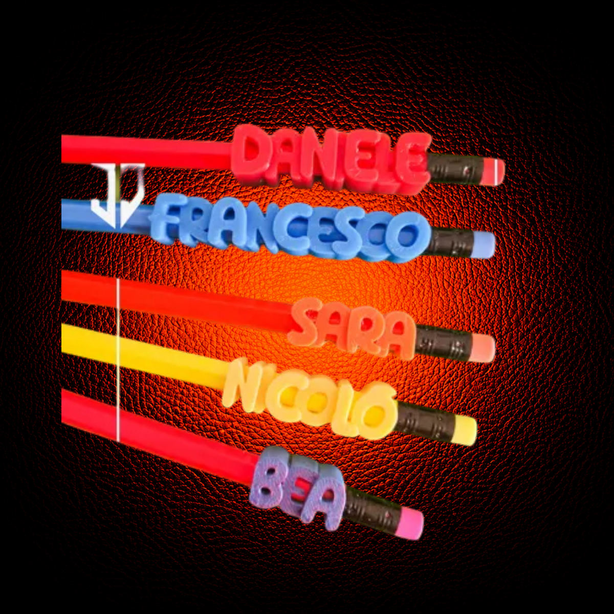 Custom Name Layered Letters Pencil Tag - MAG-PRS-013 - MAG-PRS-013 (3)