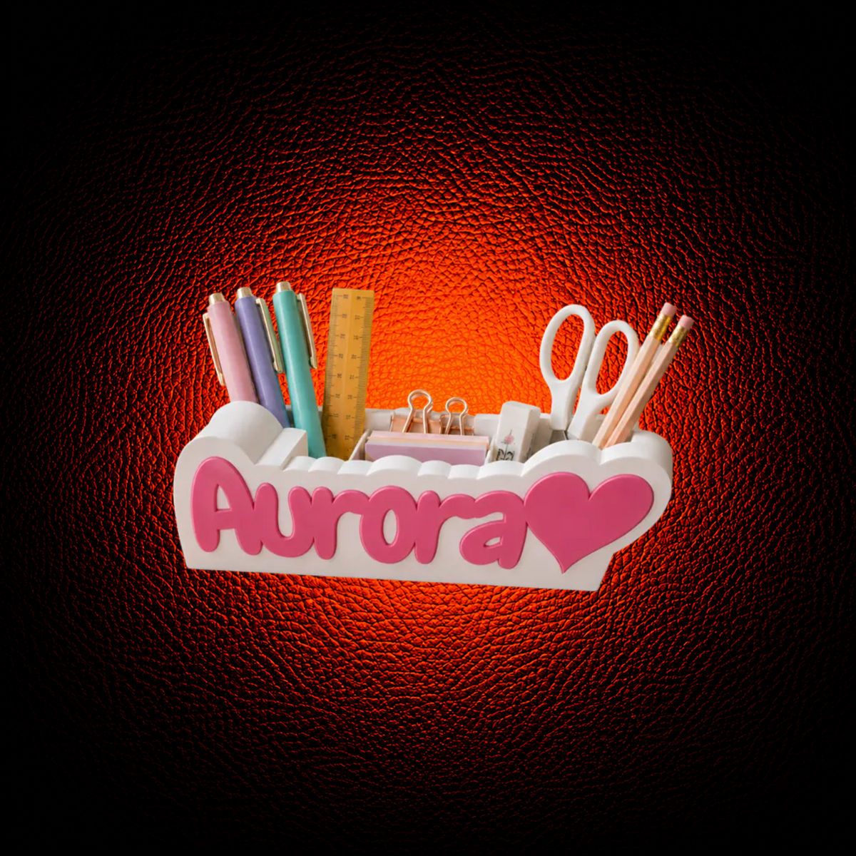 Custom Name with Heart - Desk Organizer - MAG-PRS-014 - MAG-PRS-014 (1)