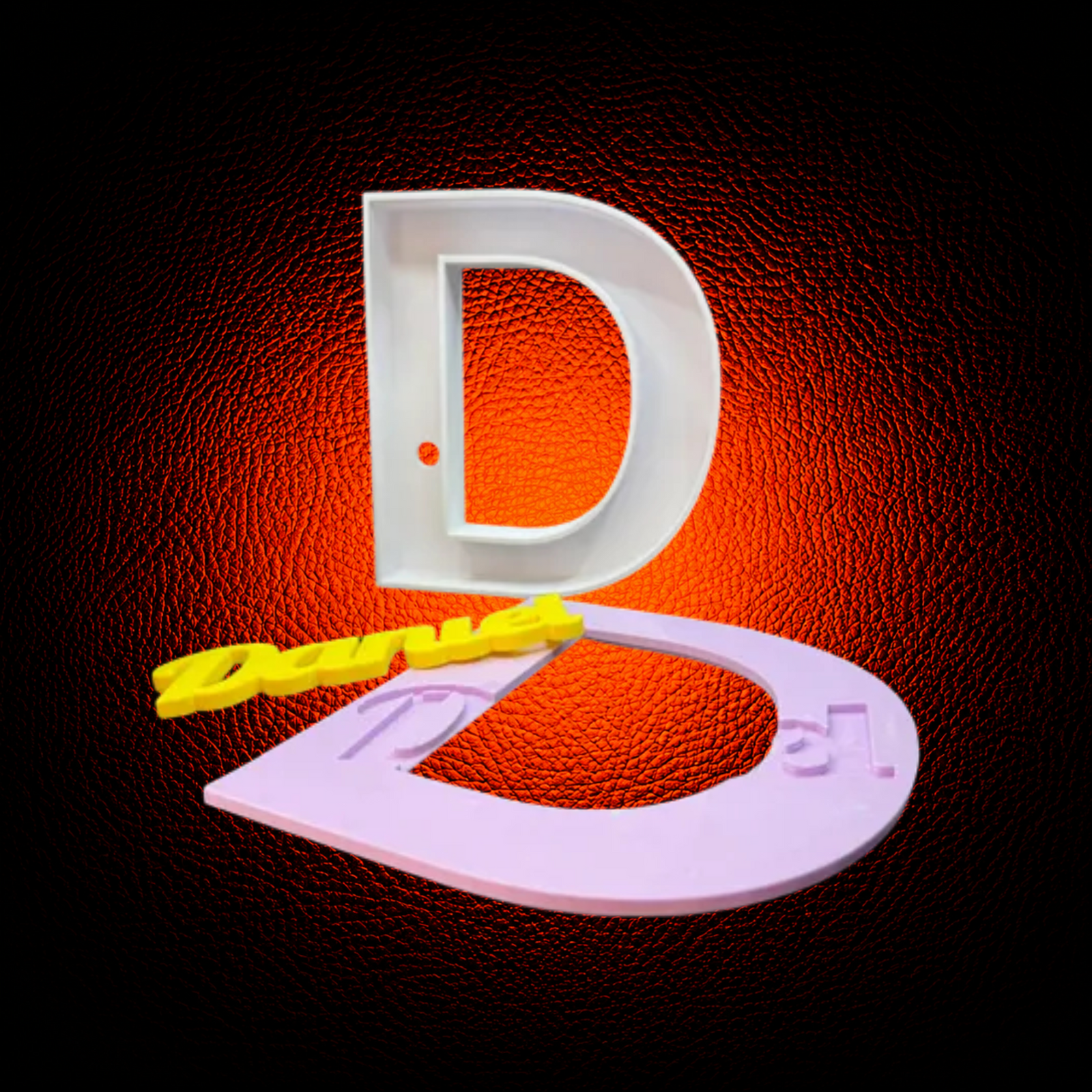 Personalized Name Initial & Interlocked Custom Nameplate with LED Light - Tilted - MAG-PRS-021 - MAG-PRS-021 (3)
