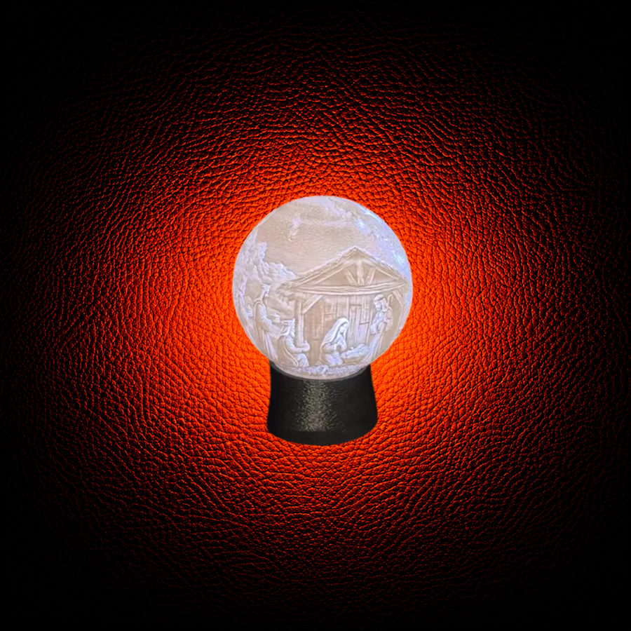 Lithophane Custom Image Sphere with LED Light - MAG-PRS-022 - MAG-PRS-022 (2)