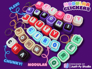 Articulated Flexible Custom Text & Emoji Modular Fidget Clicker