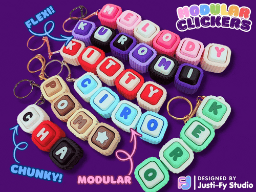 Articulated Flexible Custom Text & Emoji Modular Fidget Clicker