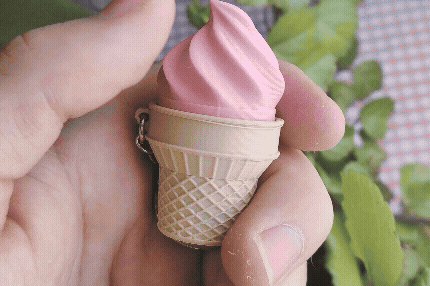 Ice Cream Fidget Clicker Toy Keychain