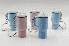 Stanley Tumbler Fidget Clicker Toy Keychain